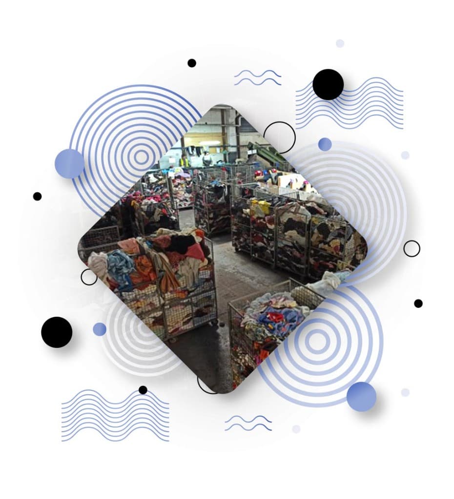IDL sorting warehouse with clothing baskets