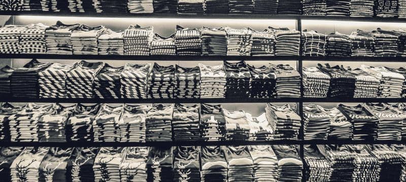 Colorful clothing prepared for sorting